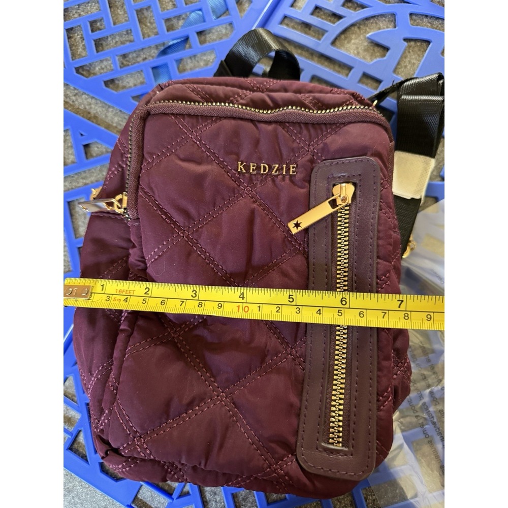 Kedzie Cloud 9 Convertible Backpack Sling Crossbody Mulberry Quilted Bag - Picture 7 of 7